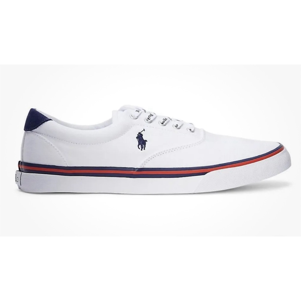 POLO RALPH LAUREN THORTON CANVAS LACE UP SNEAKERS